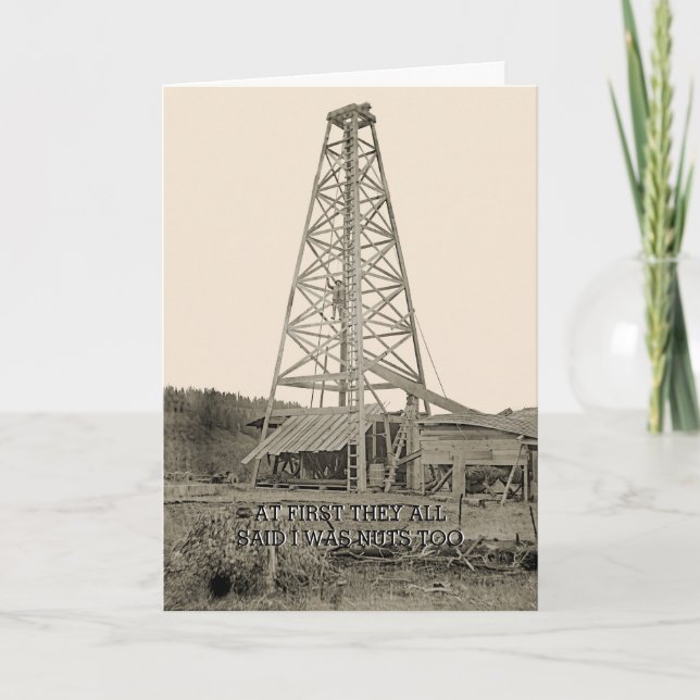 TARJETA NUEVO NEGOCIO DIVERTIDO BUENA SUERTE PETRÓLEO BIEN (Anverso)