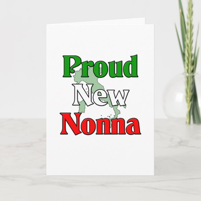 Tarjeta Nuevo Nonna orgulloso (Anverso)