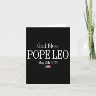 Tarjeta Nuevo papa 2025 Dios bendiga al Papa León 8 de may