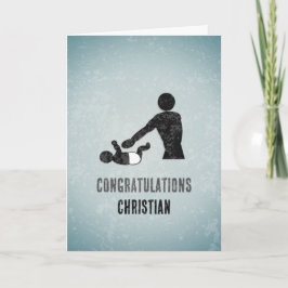 Tarjeta Nuevo Papá Divertido - Cambio de Bebé Paternidad P