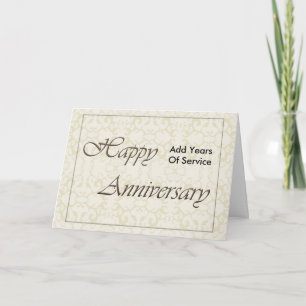 Tarjeta Nuevo Personalizable clásico de aniversario de emp