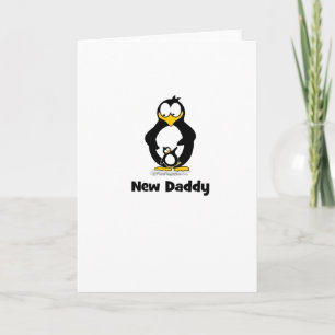 Tarjeta nuevo pingüino del papá