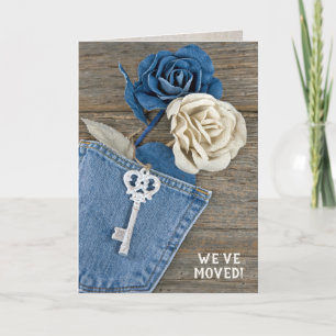 Tarjeta Nuevo rosa de código de hogar con clave