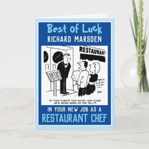 Tarjeta Nuevo trabajo como chef
