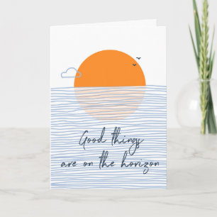 Tarjeta Nuevos comienzos Puesta de sol Sincero Corazón