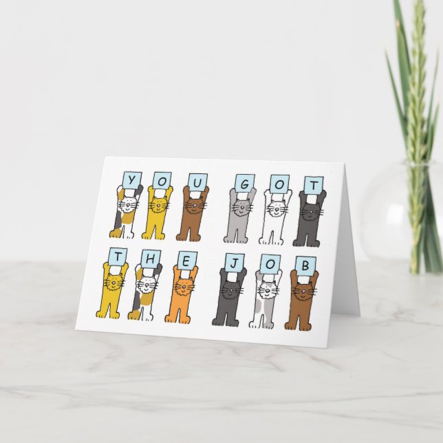 Tarjeta Nuevos Gatos Personalizados de felicitaciones por  (Anverso)