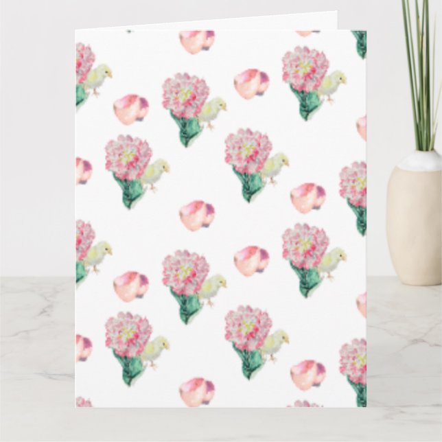 Tarjeta Nugget Baby Easter Chick and Tulip (Anverso)