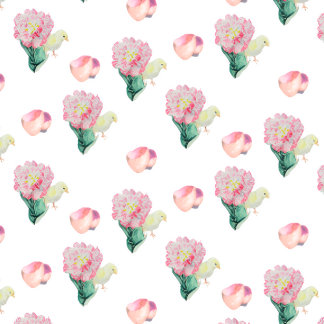 Tarjeta Nugget Baby Easter Chick and Tulip