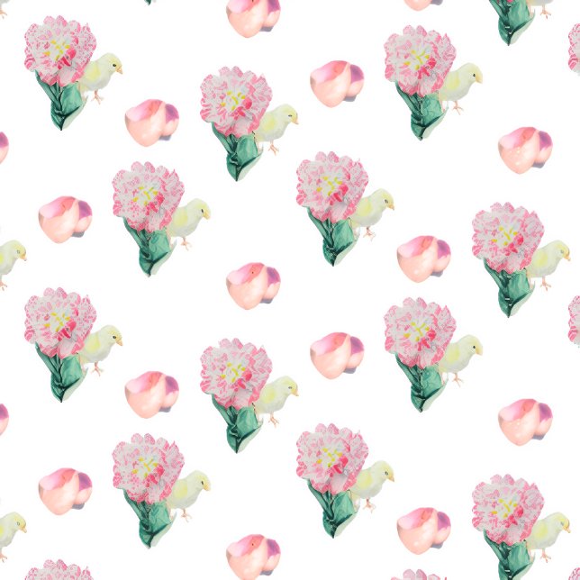 Tarjeta Nugget Baby Easter Chick and Tulip (Subido por el creador)