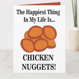 Tarjeta Nugget de Pollo Comida Rápida Divertido Nugget de