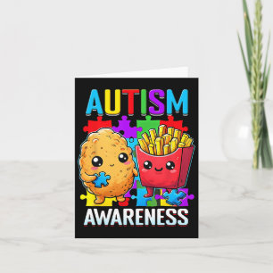 Tarjeta Nugget De Pollo Y Concienciación Sobre El Autismo 