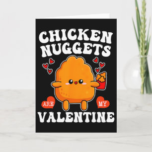 Tarjeta Nuggets De Pollo Son Mi San Valentín Comida De Nug