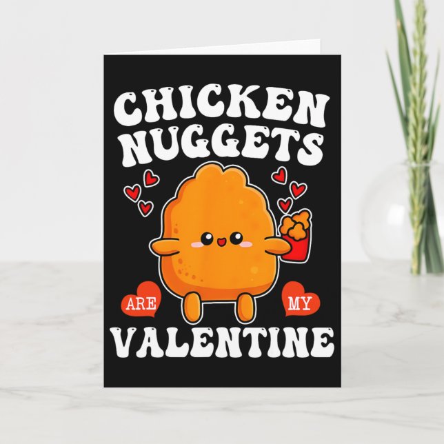 Tarjeta Nuggets De Pollo Son Mi San Valentín Comida De Nug (Anverso)