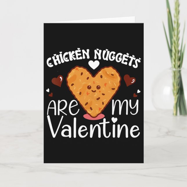 Tarjeta Nuggets De Pollo Son Mi San Valentín Divertidos Nu (Anverso)