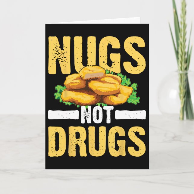 Tarjeta Nuggets Divertidos No Drogas Regalo De Nuggets De  (Anverso)