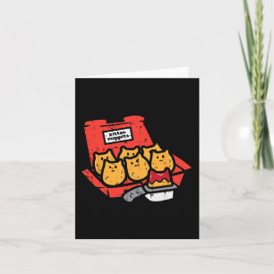 Tarjeta Nuggets gatitos de comida rápida comida para gatos