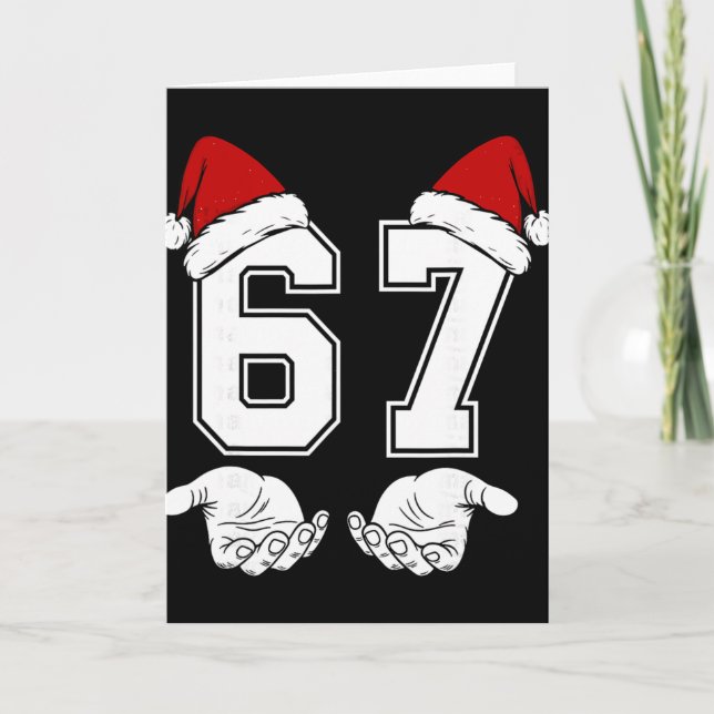 Tarjeta Number 67 Matching Six Seven 6 7 Meme 6 7 Christma (Anverso)
