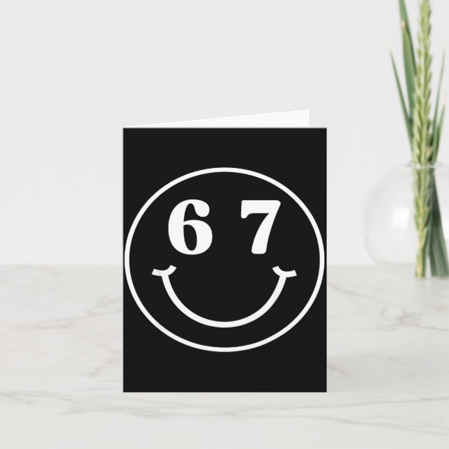 Tarjeta Number 67 Player Or 67th Birthday Six Seven Funny  (Anverso)