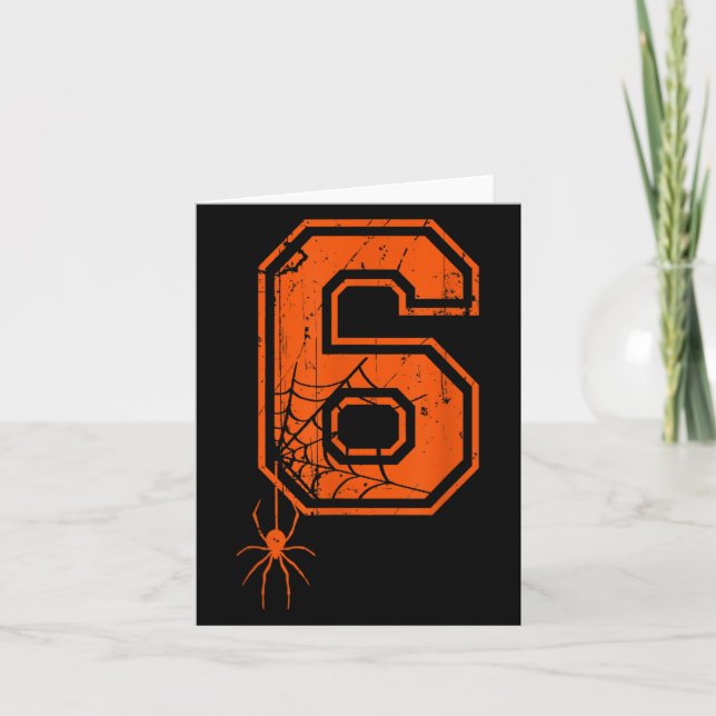 Tarjeta Number 6 67 Meme Halloween Sder Costume Matching G (Anverso)