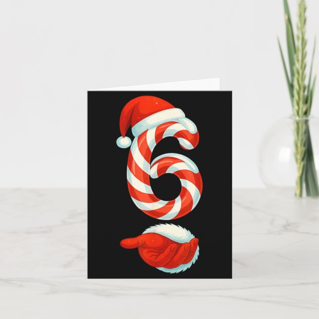 Tarjeta Number 6 7 Meme 67 Couple Pajamas Christmas Matchi (Anverso)