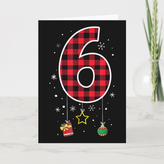 Tarjeta Number 6 Funny Meme Saying 6 7 Six Seven Christmas (Anverso)