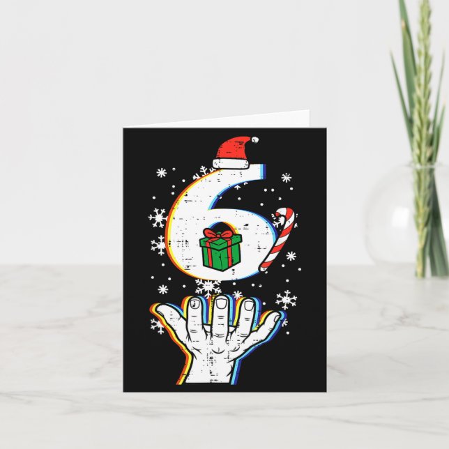 Tarjeta Number 6 Matching 67 Meme Christmas 6 7 Xmas Men W (Anverso)