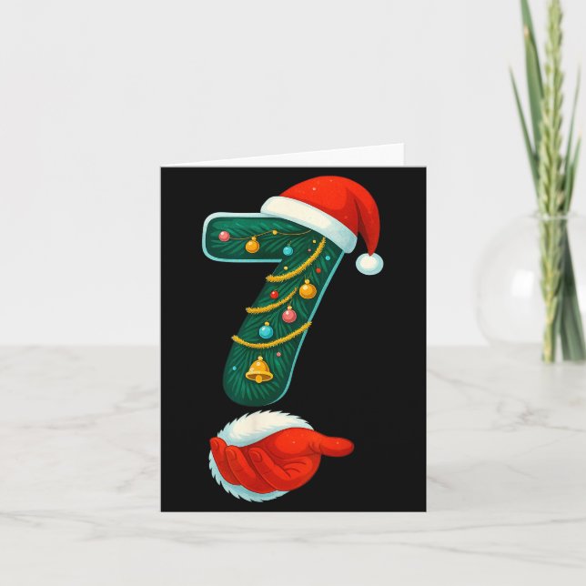 Tarjeta Number 7 6 Meme 67 Couple Pajamas Christmas Matchi (Anverso)