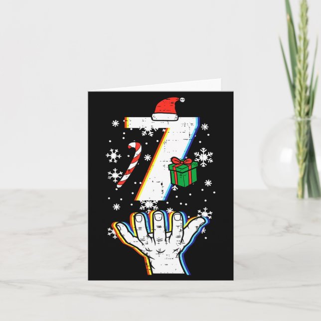Tarjeta Number 7 Matching 67 Meme Christmas 6 7 Xmas Men W (Anverso)