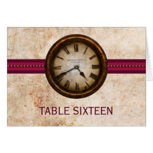 Tarjeta numérica de la mesa de reloj antigua, Fuch