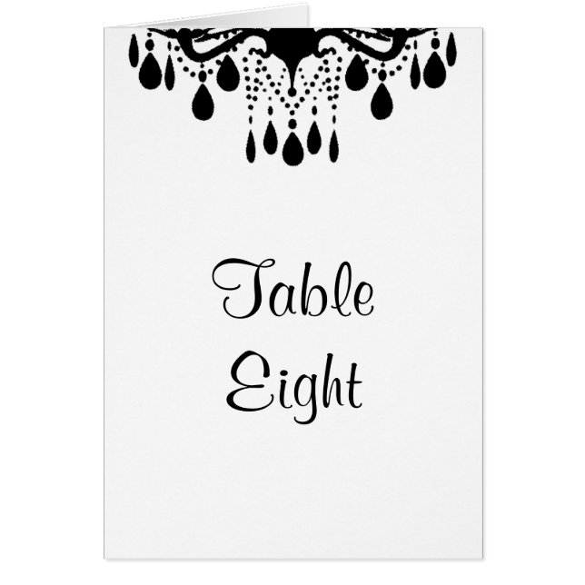 Tarjeta numérica de mesa de salón de baile (blanco (Frente)