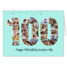 Número 100 del cumpleaños número 100 Collage de fo