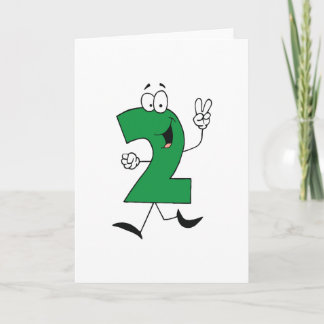 Tarjeta Número 2 camisetas y regalos de cumpleaños