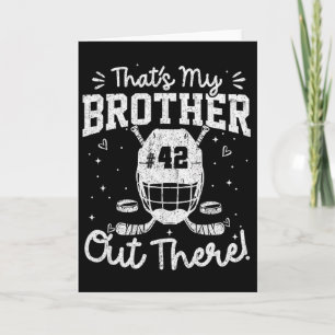 Tarjeta Número 42 de Jersey de Hockey Ese es Mi Hermano Ah