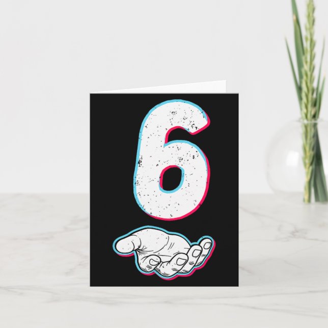 Tarjeta Número 67 Coincidente Seis Siete 6 7 Meme 6 7 Hall (Anverso)