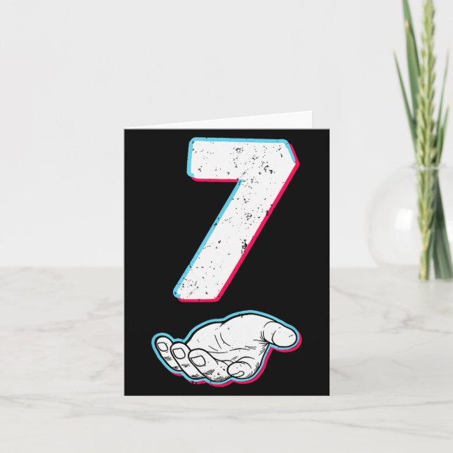 Tarjeta Número 67 coincidente Seis Siete 6 7 Meme 6 7 Hall (Anverso)