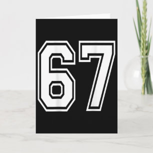 Tarjeta Número 67 Jugador De Deportes Número Ck De Camiset