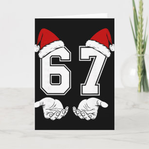Tarjeta Número 67 Matching Seis Siete 6 7 Meme 6 7 Navidad