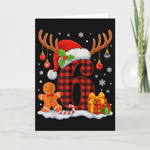 Tarjeta Número 67 Navidad coincidente 6 7 Seis Siete 6 7 M