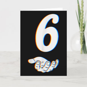 Tarjeta Número 6 Coincidencia 67 Meme Disfraz de Halloween