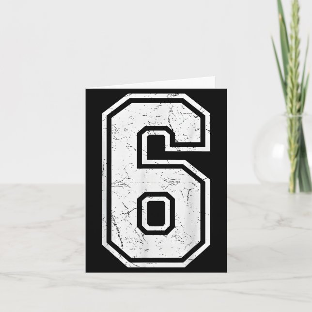 Tarjeta Número 6 Coincidente Traje Meme 67 Hombres Mujeres (Anverso)