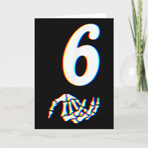 Tarjeta Número 6 Coincidiendo con 67 Meme Mano de Esquelet
