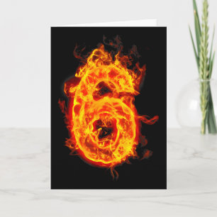 Tarjeta Número 6 Fuego Hielo Número Seis Siete Meme 67 Alp