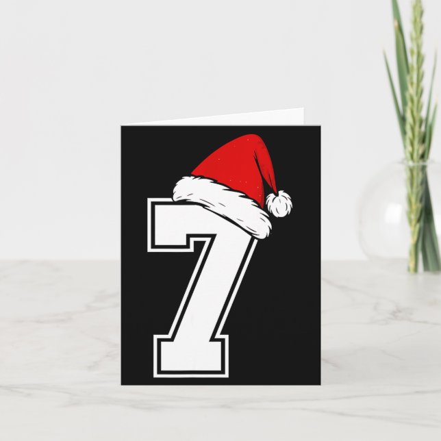Tarjeta Número 7 Coincidente Seis Siete 6 7 Meme 6 7 Navid (Anverso)