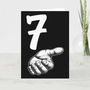 Tarjeta Número 7 Duo coincidente 67 Meme argot Gen Alpha D