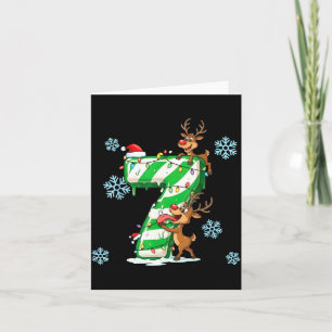Tarjeta Número 7 Seis Siete Gen Z Alpha jerga feo Navidad