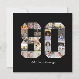 Tarjeta Número 80 Collage de fotos