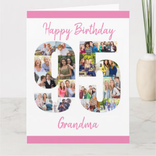 Tarjeta Número 95 de cumpleaños Número 95 Collage de fotos