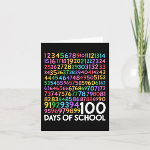 Tarjeta Número De Matemáticas De 100 Días En El Día De La 
