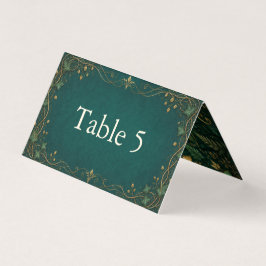 Tarjeta Número de mesa de boda del bosque encantado