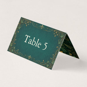 Tarjeta Número de mesa de boda del bosque encantado